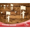 thumbnail image 3 of Unfinished Wood Soldier With Flag Shape | DIY Craft Cutout 24" / 3/4", 3 of 3