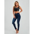thumbnail image 6 of Women'S High Waist Skinny Stretch Jeans Shaping Butt Lifting Denim Pants Dark Blue S, 6 of 9