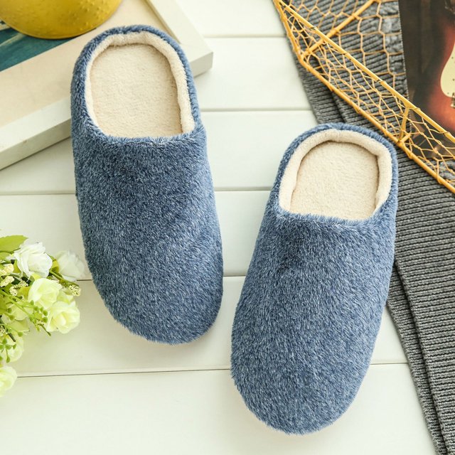 Zapatillas de casa con suela suave y sin ruido, de gamuza lisa, antideslizantes, de madera, con suela suave y sin ruido, de algodón