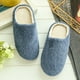 thumbnail image 3 of Zapatillas de casa con suela suave y sin ruido, de gamuza lisa, antideslizantes, de madera, con suela suave y sin ruido, de algodón, 3 of 6