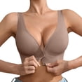 thumbnail image 1 of Front Closure Seamless Comfort Bra No Underwire Side Support Wireless Lift Everyday Wear Soft Full Coverage Smooth T-Shirt Bra, 1 of 5