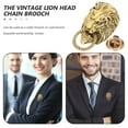 thumbnail image 2 of EOEMY Clothing Brooch Pin Lion Brooch Decorative Brooch Suit Collar Pin Animal Brooch, 2 of 9