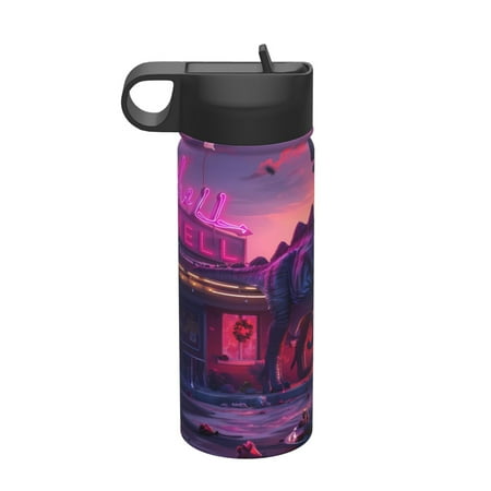 

Goofa Western Style Dinosaur for Insulated Kettle 18oz Water Bottle Insulated Tumbler with Handle & Flip Straw - Fits in Cup Holder Leak Resistant Tumbler