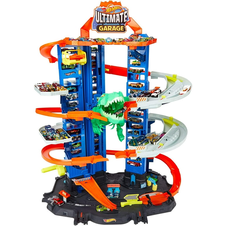 Promo Hot wheels super dino robot garage chez Hyper U