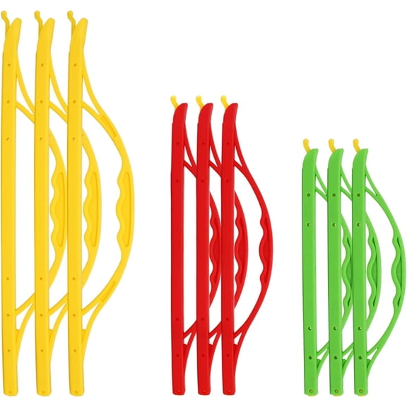 Handy Plastic Bag Sealer Stick, Portable Sealing Clips with Handle, Reusable Bag Clips, Pack of 9, Keep Your Food Fresh and Organized, 3(S) 3(M) 3(L), Random Color