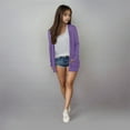 thumbnail image 3 of SonxaHe Big Girl' Cardigan Jackets Long Sleeve Comfy Outerwear Soft Lightweight Jackets with Pocket Purple,Sized 9-10, 3 of 6