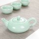 thumbnail image 5 of Juego de té de seis tazas de una sola olla con forma de pez pequeño de Celadon, regalo portátil sencillo para el hogar, regalo de actividad, 5 of 5