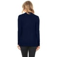 thumbnail image 3 of Women's Plus Size Basic Open Front Long Sleeves Side Pockets Solid Casual Knit Cardigan, 3 of 3