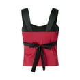 thumbnail image 3 of Fortune Women Crop Top Patchwork Cami Top Contrast Color Low Cut Backless Vest, 3 of 7