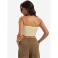 thumbnail image 6 of Womens Tube Tops Strapless Crop tops Basic Backless Sleeveless Bandeau Cute Summer Outfits Sexy Solid Tops, 6 of 6