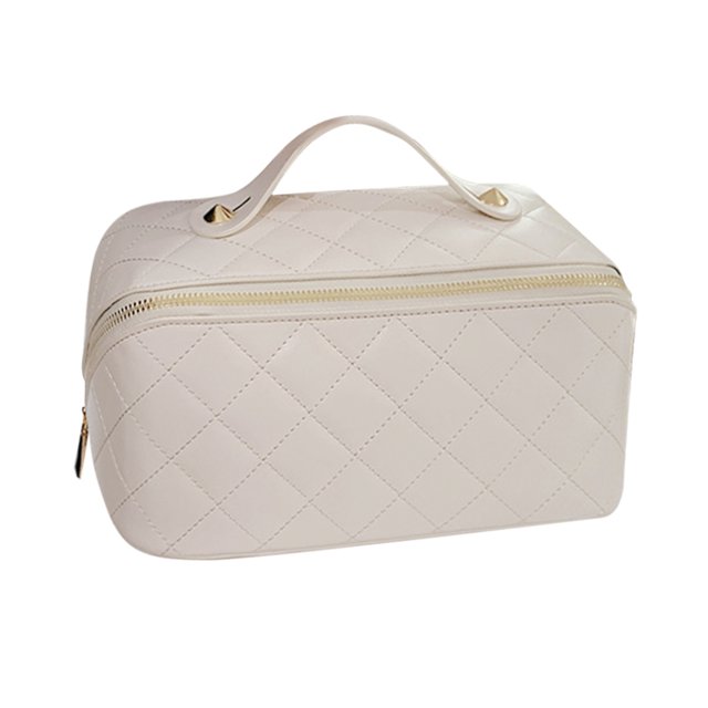 Bolsas De Viaje Bolsa de almacenamiento de maquillaje de moda Organizador de cosméticos de gran capacidad para vacaciones en la playa Tmvgtek Cuidado Belleza