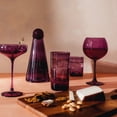 thumbnail image 4 of Thyme & Table 10 fl oz Magenta Sphere Coupe Cocktail Glasses, Set of 4, 4 of 5