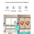 thumbnail image 4 of Window Privacy Film Red Brown Valentine Stained Glass Window Film Decorative Sun Block Window Cover Love Heart Retro Farmhouse Window Clings Static Adhesive Sticker for Bathroom 23.6"x59", 4 of 7