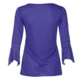 thumbnail image 3 of Ketyyh-chn99 Chemises pour Femmes, Décontractées, Amples, Col Rond, Manches Courtes, T-Shirt Imprimé, Blouse Ample, Violet, S, 3 of 3