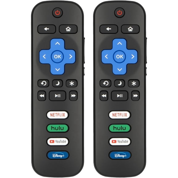 Sakiida (Pack of 2) Replacement Remote Control for Roku TV, Compatible with TCL Roku/Onn Roku/Hisense Roku Smart TVs
