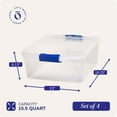 thumbnail image 5 of Homz 31qt Clear Stackable Storage Containers, 4 Pack & 15.5qt, 4 Pack, 5 of 10