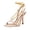 Beige, variant on LoyisViDion Women'S Fashion Sexy Cross Chain Large Size Pure Color High Heel Sandals Red 40