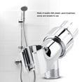thumbnail image 1 of 3-Way Shower Head Diverter Bracket, ABS Plastic Chrome Plating Mount Hand Shower to Shower Arm Bathroom Accessory, 1 of 7