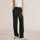 thumbnail image 2 of Pantalones de traje de pierna ancha para mujer, pantalón negro recto suelto, estilo coreano, ropa de calle sólida con bolsillo, pantalones de traje informal para dama de oficina, nuevo, 2 of 5