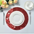 thumbnail image 3 of SKYSONIC Valentine's Day Love Heart Round Placemats for Dining Table Non-Slip Heat-Resistant Polyester Table Mats Set of 4 Washable Table Mats for Kitchen Dining Table Decoration, 3 of 5