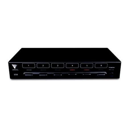 6 1 2 Speaker Box Vanco Six Pair Stereo Speaker Selector Box - Speaker Compatible - 12 X Spring Loaded Speaker Out (ss6_12) ()