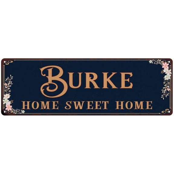 BURKE Home Sweet Home Victorian Look 6x18 Metal Sign 106180046199