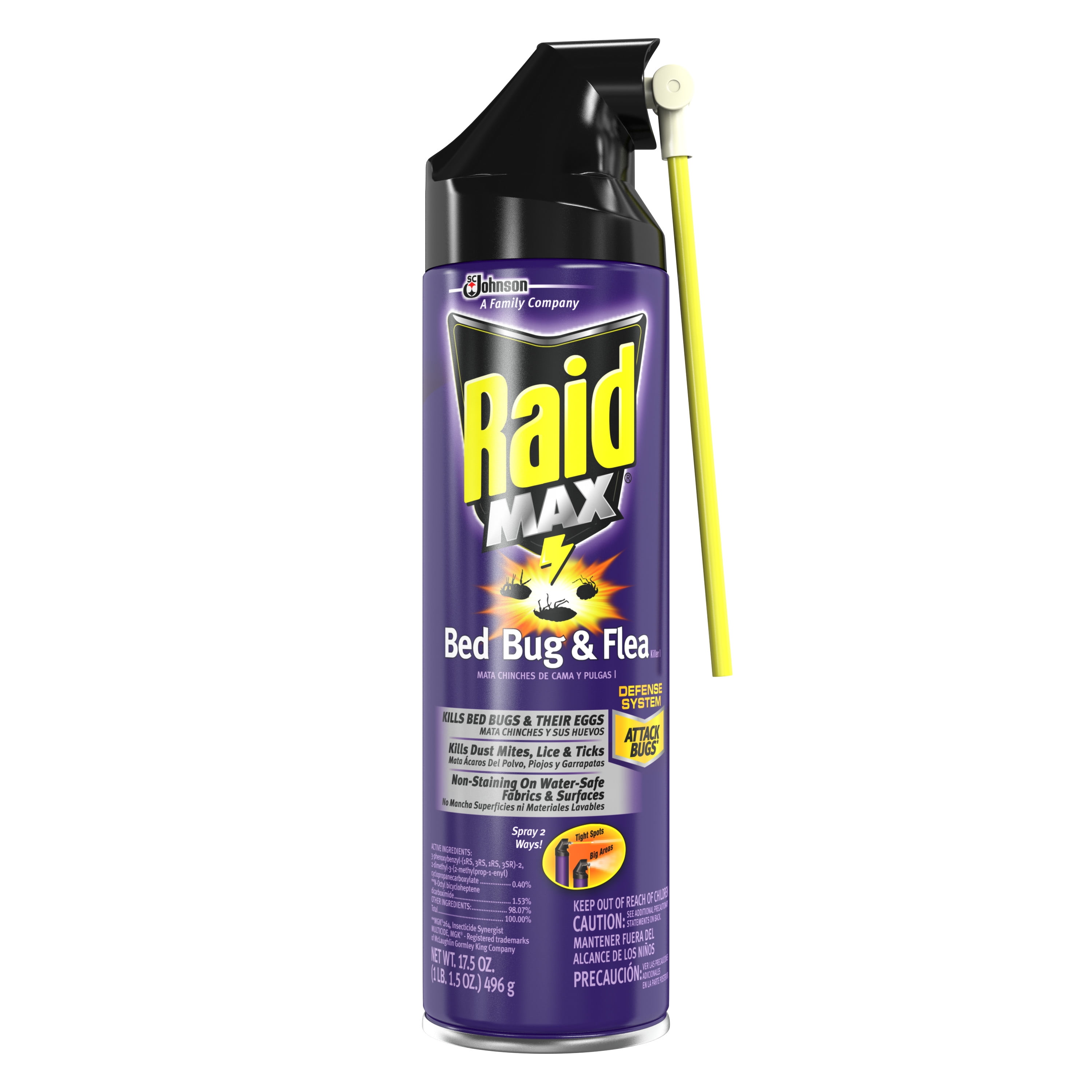 Raid Max Bed Bug & Flea Killer I, 17.5 oz