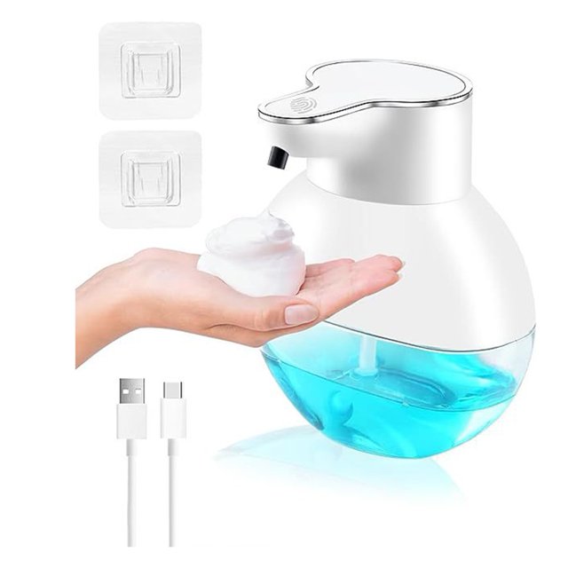 BUYISI Distributeur de Savon Électrique Sans Contact Mural 4 Vitesses, Rechargeable par Usb
