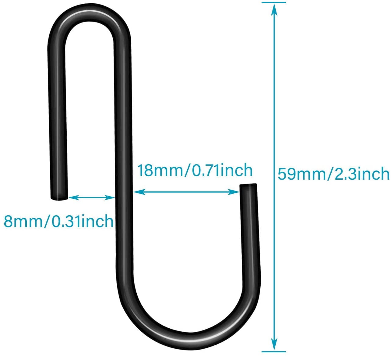 Fixed Hook Hangers - Standard, Black S-18036 - Uline