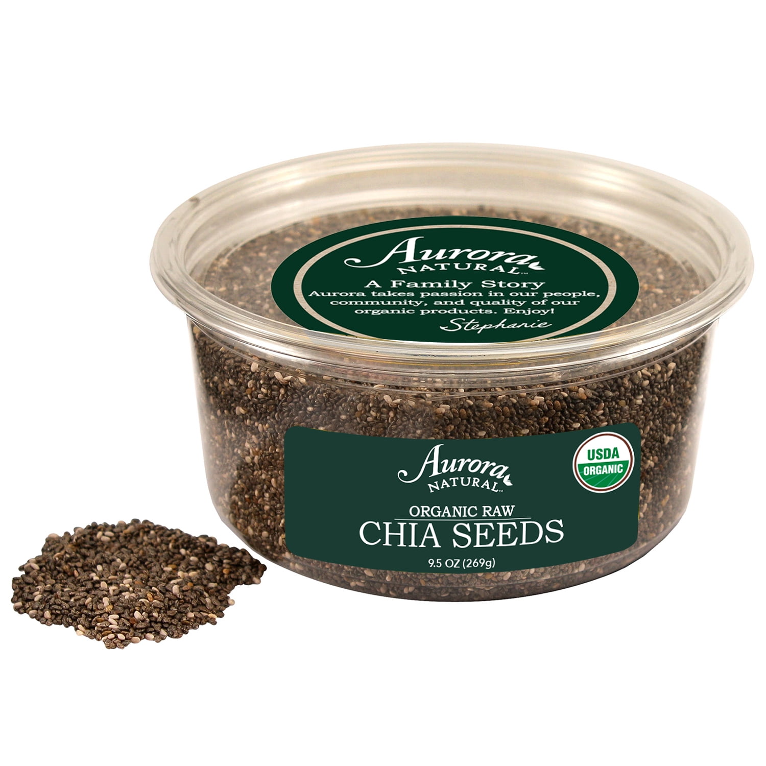 Aurora Natural Organic Black Chia Seeds, 9.5 Oz