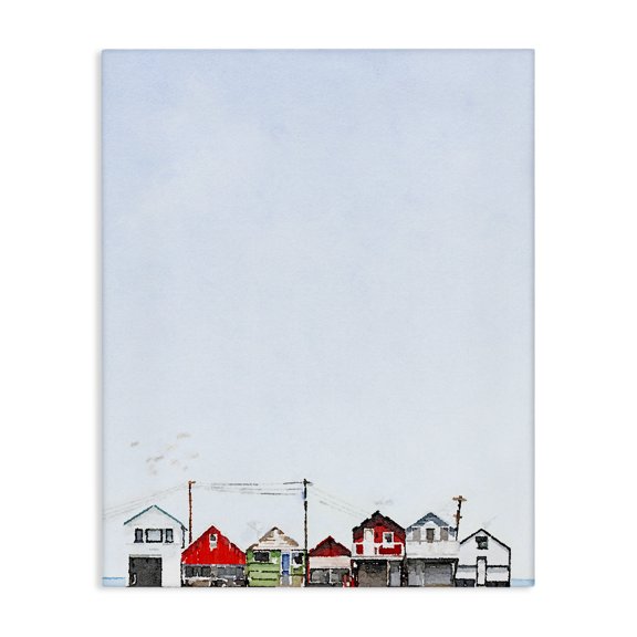 Stupell Industries Rustic Lodge Coastal Beach Shacks Sky View Canvas Art, 24 x 30, by Kim Curinga