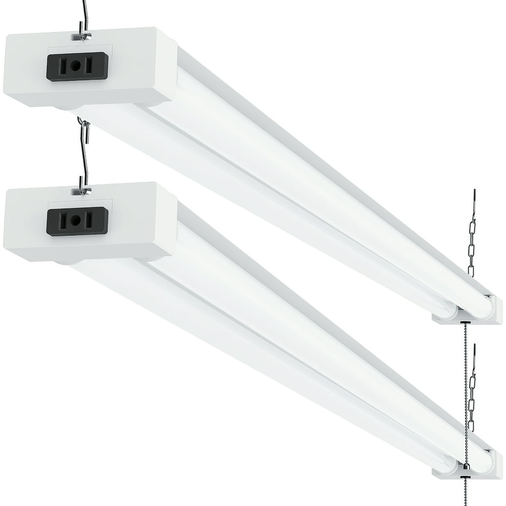 Sunco Lighting 2 Pack LED Utility Shop Light, 4 FT, Linkable Integrated