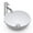 White + Nickel, variant on Aquaterior Rectangle Ceramic Vessel Sink with Bathroom Single Handle Faucet Drain Combo