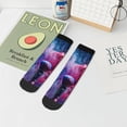thumbnail image 7 of Fuzoiu Color Explosion Makeup Brush Print Adult Socks, Crew Moisture-wicking Socks, Unisex Cushion Crew Socks,Casual Sports Ankle Socks, 7 of 7