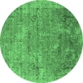 thumbnail image 1 of Ahgly Company Indoor Round Oriental Emerald Green Industrial Area Rugs, 5' Round, 1 of 4