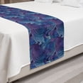 thumbnail image 2 of Ambesonne Abstract Bed Runner, An Ocean Inspired by Graphic Paisley with Swirled Hand Drawn Style of Nautical Print, Decorative Accent Bedding Scarf for Hotels Homes and Guestrooms, Queen, Purple Blue, 2 of 2