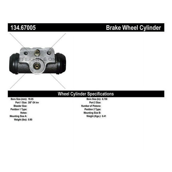 Centric Parts Drum Brake Wheel Cylinder P/N:134.67005 Fits select: 1966 JEEP UNIVERSAL