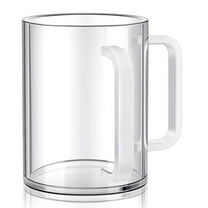 Hand Washing Cup with Dual Handles Acrylic for Netilat YadayimNegel Vasser Wash Jewish White