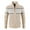 Beige, variant on Luwomo Mens' Jackets Mens Stand Collar Zipper Long Sleeve Warm Cardigan Loose Fit Winter Knit Coat Tops Beige,L