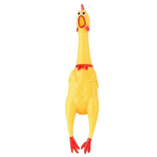 Juguetes para perros de pollo chillón amarillo para aliviar el estrés, divertido juguete de seguridad para pollo chillón para adultos y niños L