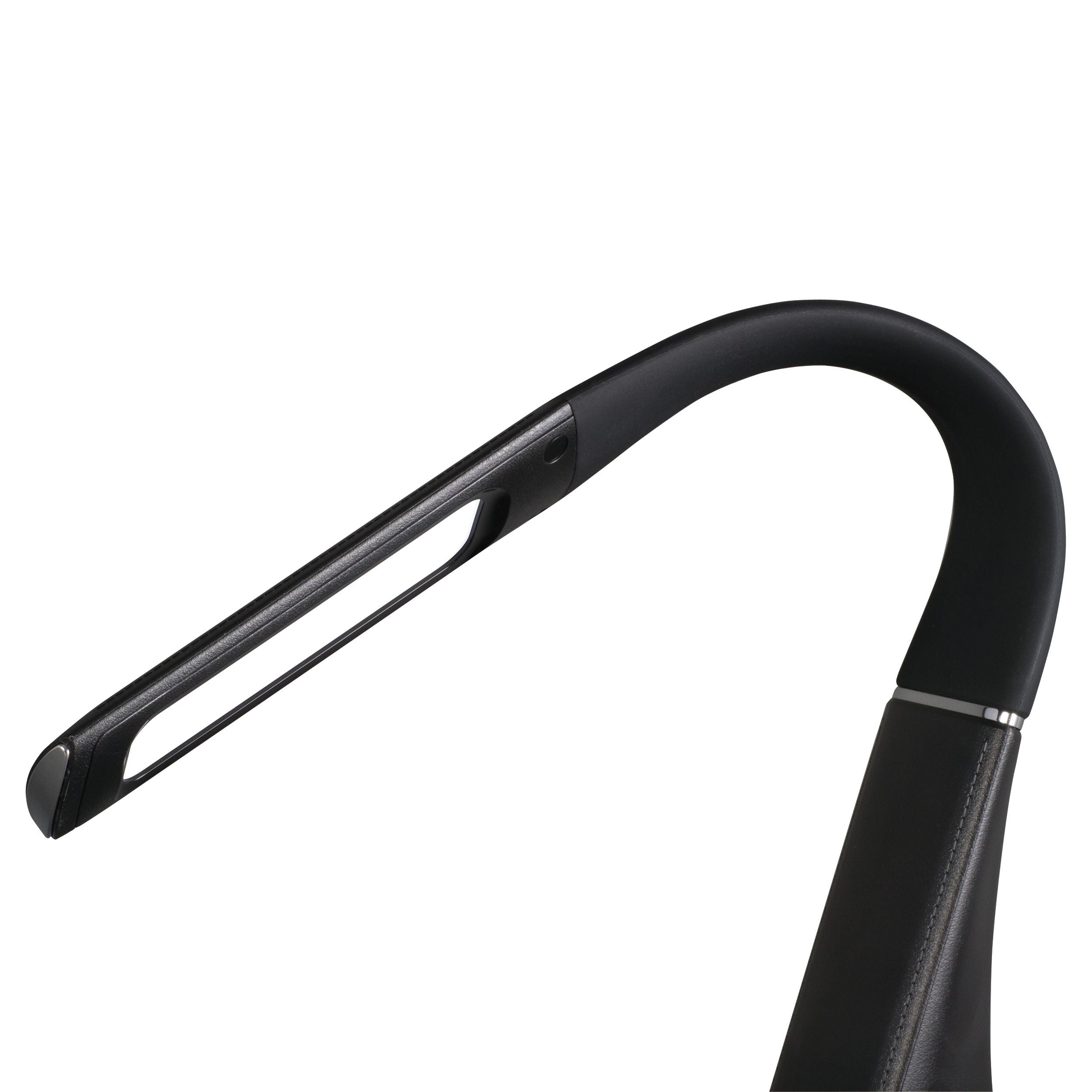 OttLite Wellness Series® Recharge LED Desk Lamp, Black, Leather Look