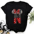 thumbnail image 3 of Ropa de verano de manga corta de Disney para niños, camisetas de algodón con estampado de letras de Minnie Mouse, camisetas de la AZ para niños, camisetas Y2k para niños y niñas, 3 of 5