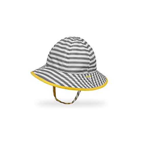 Sunday Afternoons Baby Standard Infant Sun Skipper Hat, Quarry Stripe/Lemon, 6-12 Mos