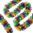 thumbnail image 2 of 78in Mardi Gras Garland, Curly Decorations Rattan, 5 Layer Thick Gold Green Purple Sparkly Curling Ribbon, Party Home Decor for Christmas Tree Wedding and Carnival, 2 of 8