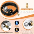 thumbnail image 4 of SIXDAY 2 Burner Propane Gas Cooktop, 19,000 BTU Portable Tempered Glass Stove with Auto Ignition, CSA Regulator & Hose, 4 of 6