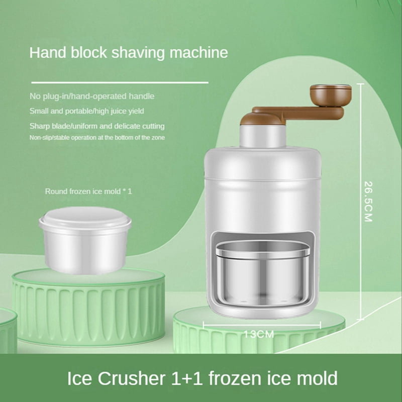 Manual Ice Crusher Smoothies Ice Breaker with 1X Ice Box Mold Shaved