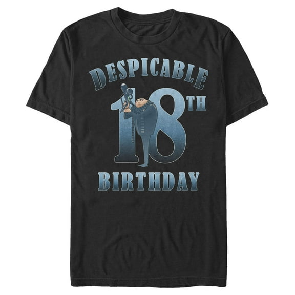 Men's Despicable Me Minions Despicable 18th Birthday Graphic Tee Black 2X Large