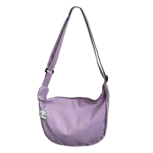 Bolso bandolera para mujer, bolso cruzado de gran capacidad, bolso escolar, cartera, viaje para mujer Púrpura jinwen Bolso bandolera