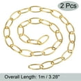 thumbnail image 2 of Uxcell Pendant Light Fixture Chains 3.2mm Thick 1m Long Gold 2 Pack, 2 of 5