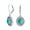 Aqua-Turquoise, variant on Womens 3.2CTW Green Quartz Oval Bezel Set Lever Back Dangle Earrings Sterling Silver